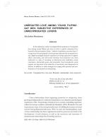 Unrequited love among young Filipino gay men: Subjective experiences of unreciprocated lovers