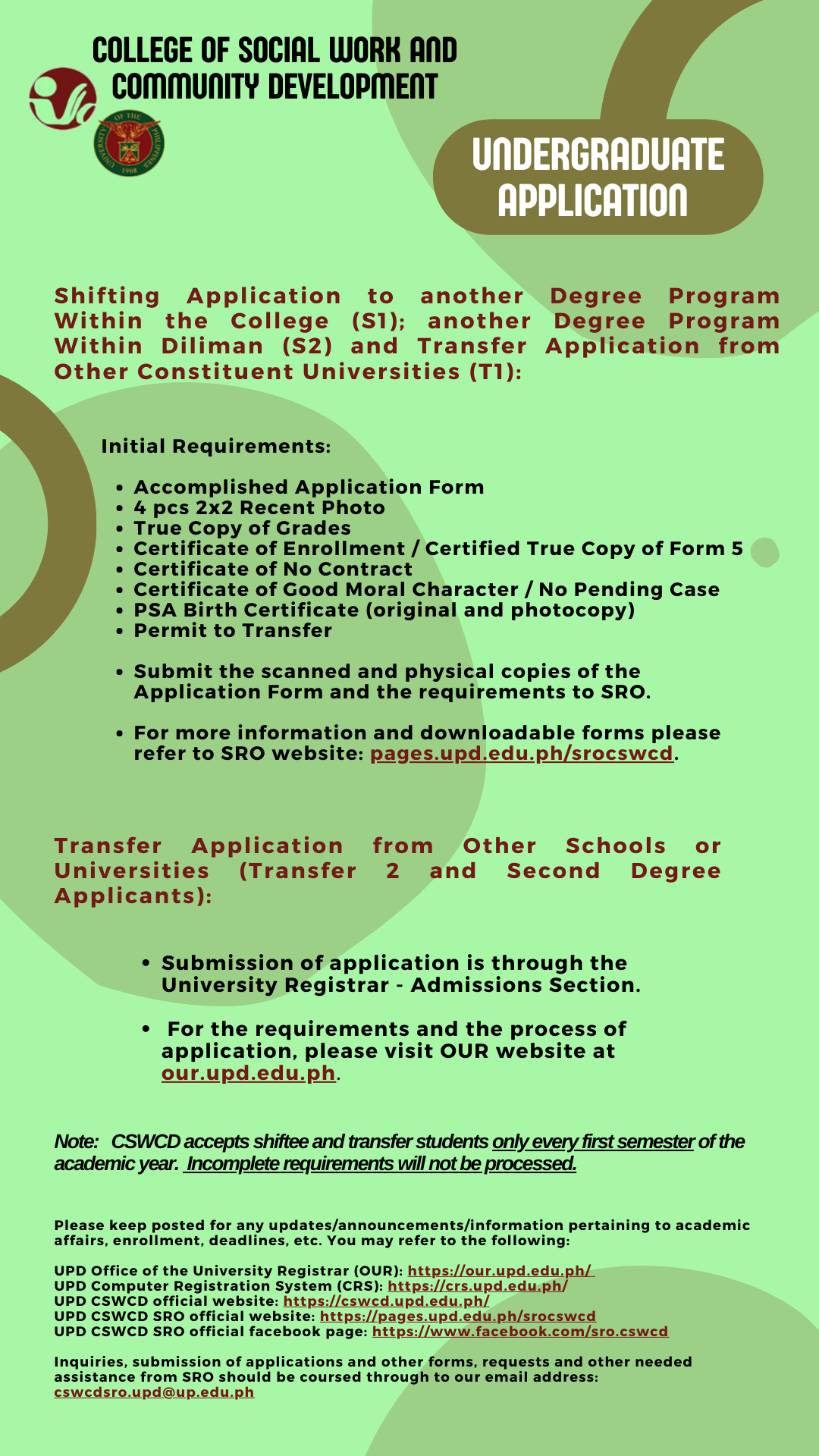 CSWCD PubMat for Submission of Undergraduate Applications