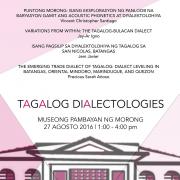Tagalog Dialectologies 2016