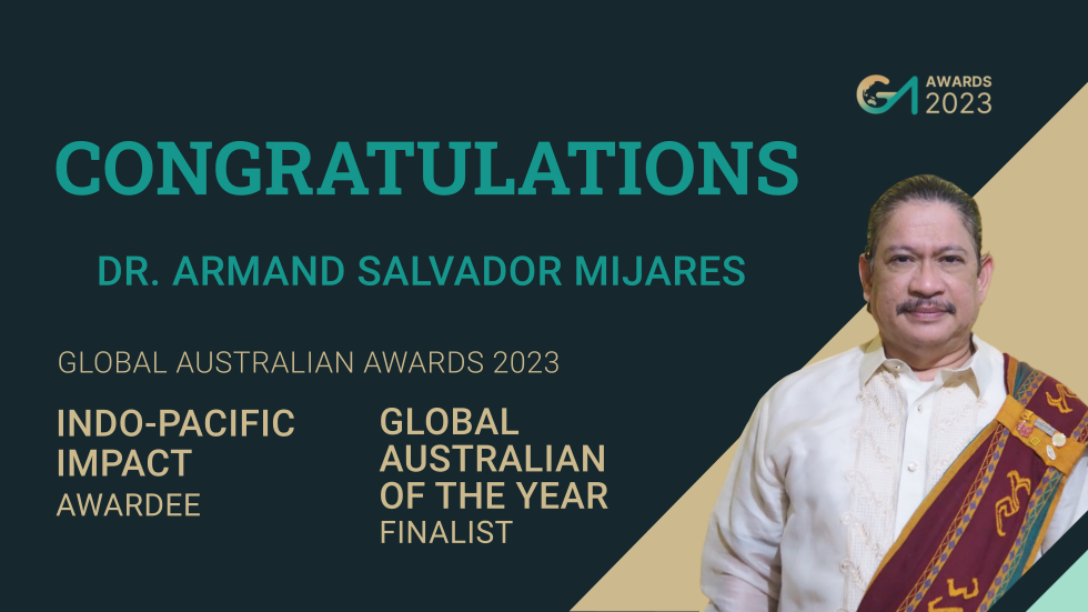 Armand Salvador Mijares recognition from the Global Australian Awards 2023